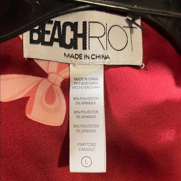 Beach Riot Red Pajama Set with Pink Bow Patterns - Picture 4 of 4